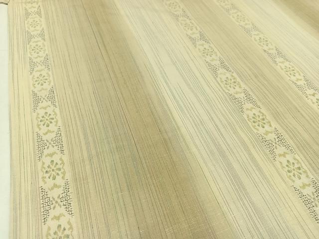 平和屋着物▽結城紬 奥順 はたおり娘 単衣 80亀甲 花間道 正絹 逸品 AABC1216jh