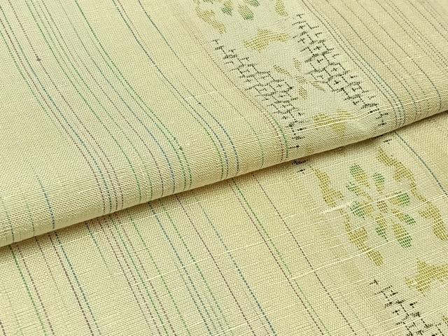 平和屋着物▽結城紬 奥順 はたおり娘 単衣 80亀甲 花間道 正絹 逸品 AABC1216jh