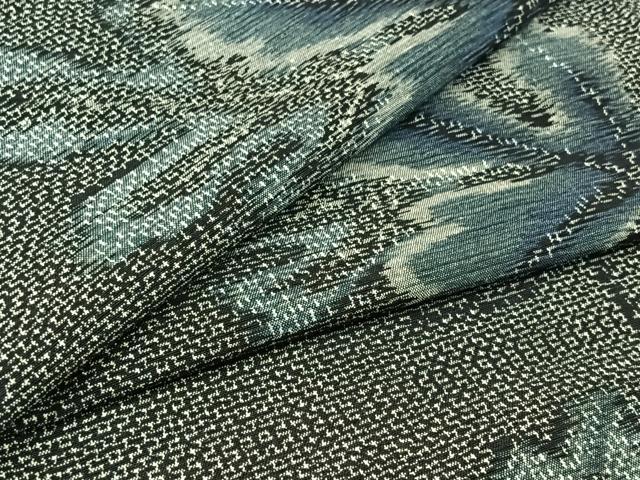 平和屋着物▽上質な紬 単衣 舞花文 正絹 逸品 AABC1233jh