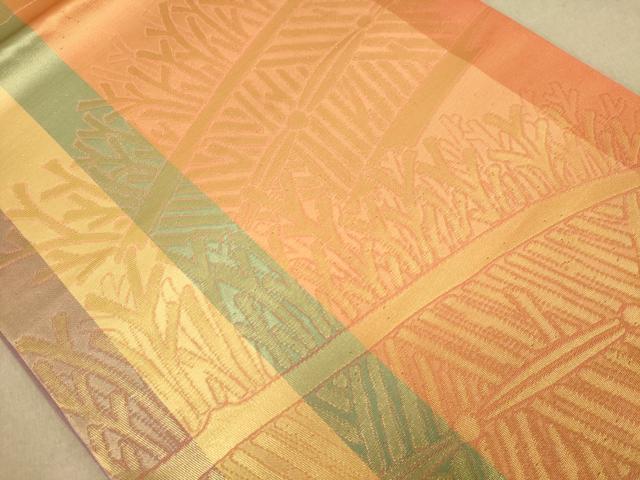 平和屋着物◎六通柄袋帯 檜垣文 金糸 正絹 逸品 AABC1631dt