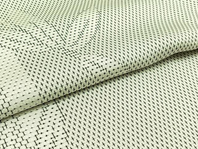 平和屋着物▽上質な紬 単衣 100亀甲 笹竹文 正絹 逸品 AABC1690jh