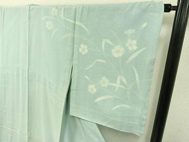 平和屋着物▽訪問着 無双 紗袷 紗×絽 草花文 正絹 逸品 AABC1711jh