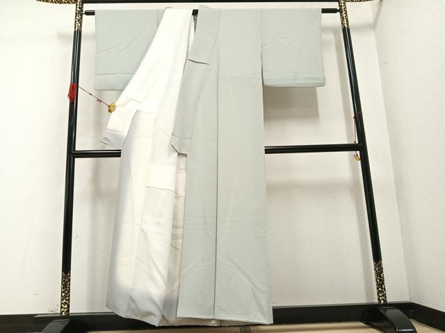 平和屋着物●上質な色無地 作家物 蕎麦切色 鬼しぼ縮緬 正絹 逸品 AABC1724ph