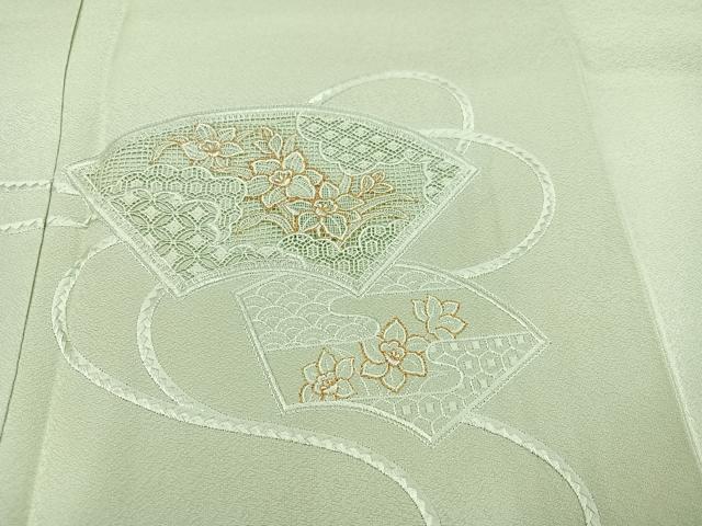 平和屋着物●豪華色留袖 中国三大刺繍 スワトウ刺繍 汕頭刺繍 地紙花文 金糸 正絹 逸品 AABC1733ph