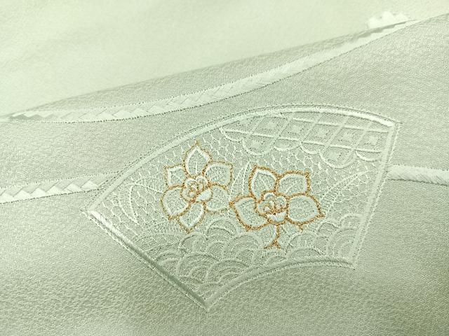 平和屋着物●豪華色留袖 中国三大刺繍 スワトウ刺繍 汕頭刺繍 地紙花文 金糸 正絹 逸品 AABC1733ph