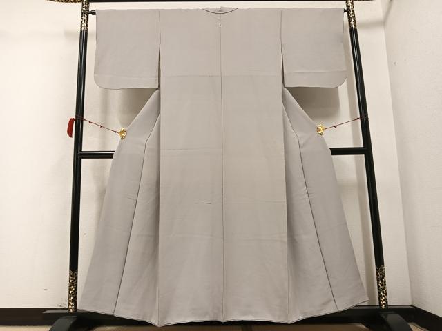 平和屋着物●上質な色無地 薄鈍色 正絹 逸品 AABC1737ph