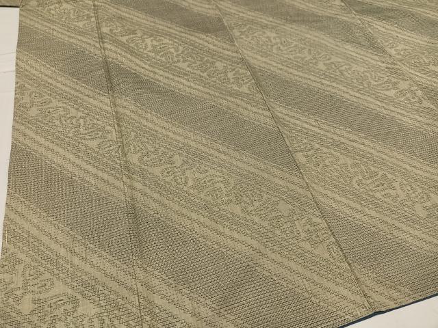 平和屋着物●結城紬 100亀甲 斜縞 やまと誂製 正絹 逸品 未使用 AABC1773ph