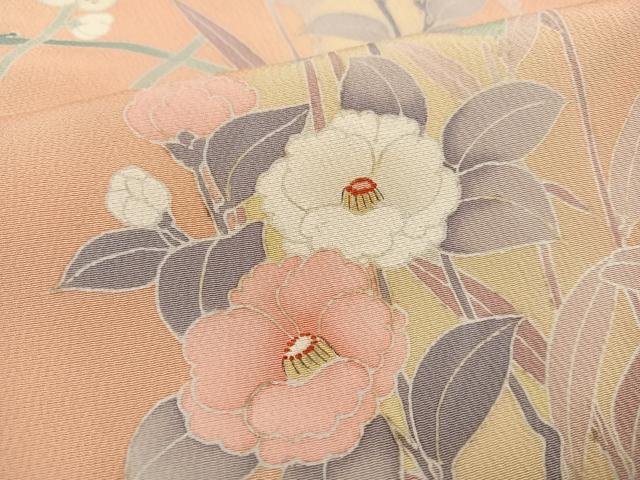 平和屋着物●訪問着 友禅 枝花文 暈し染め 正絹 逸品 AABC1786ph