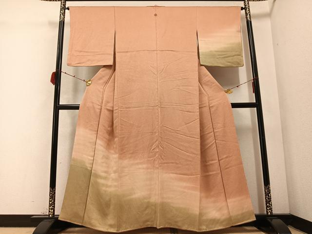 平和屋着物●訪問着 江戸小紋 霞文 正絹 逸品 AABC1799ph