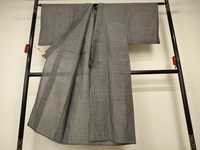 平和屋着物*夏物 男性 本場小千谷ちぢみ 霞文 麻 逸品 AABC1801jd