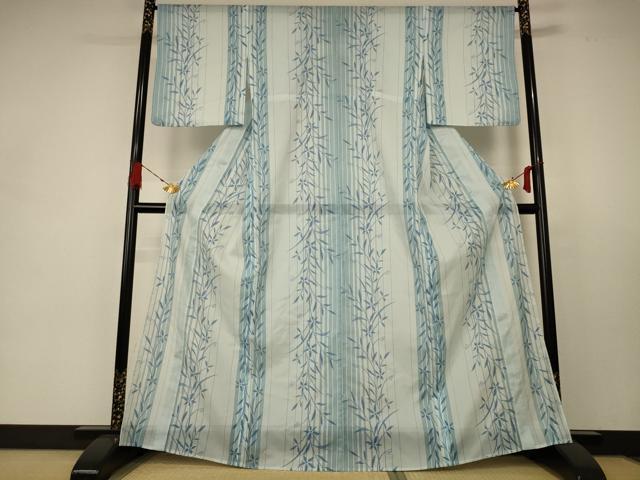 平和屋着物*夏物 小紋 絽 草花間道 洗える着物 AABC1855jd