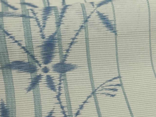 平和屋着物*夏物 小紋 絽 草花間道 洗える着物 AABC1855jd