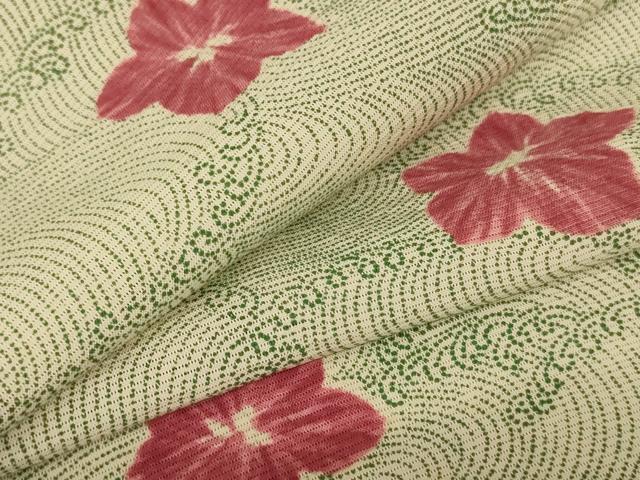 平和屋着物*夏物 小紋 絽 立波花文 正絹 逸品 AABC1857jd