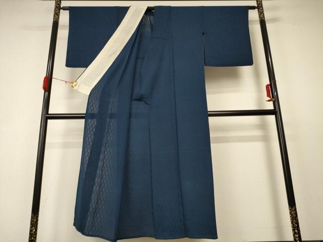 平和屋着物*夏物 色無地 幾何学紋紗 褐返色 正絹 逸品 AABC1859jd