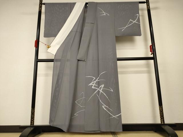 平和屋着物*夏物 訪問着 絽 幾何学文様 正絹 逸品 AABC1860jd