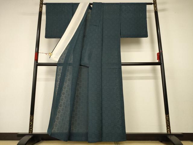 平和屋着物*夏物 色無地 花菱紋紗 百入茶色 正絹 逸品 AABC1867jd
