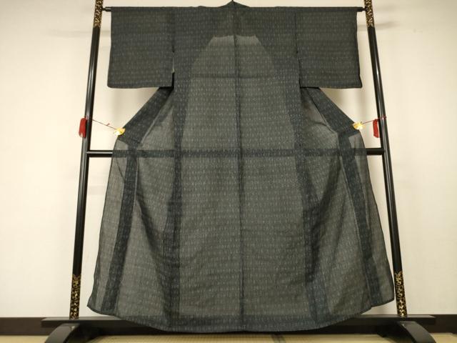平和屋着物*夏物 紗紬 幾何学文様 正絹 逸品 AABC1874jd