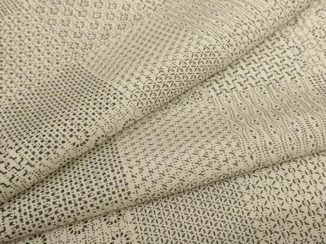 平和屋着物*夏物 小紋 縦絽 市松文様 正絹 逸品 AABC1877jd