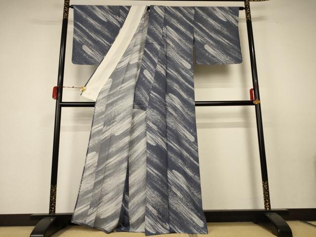 平和屋着物*夏物 小紋 絽 霞文 正絹 逸品 AABC1878jd