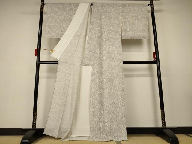 平和屋着物▽上質な小紋 単衣 吹き寄せ文 正絹 逸品 AABC1882jd