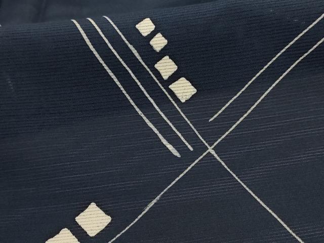 平和屋着物*夏物 小紋 絽 幾何学文様 正絹 逸品 AABC1920jd
