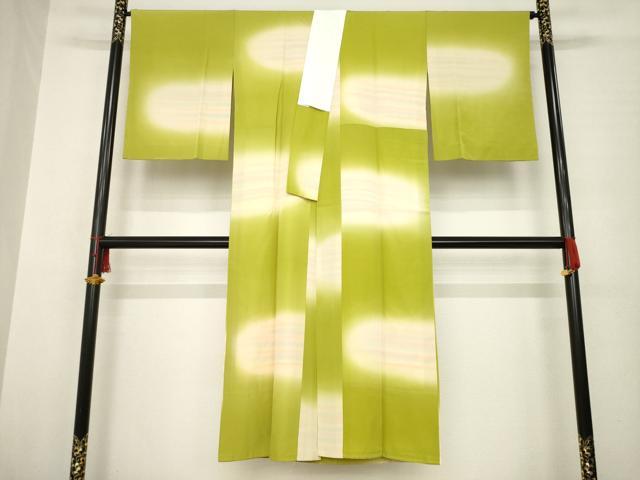 平和屋着物●奄美大島泥染色家 赤塚花穂 長襦袢 袷 霞文 暈し染め 広衿仕立て 証紙付き 正絹 逸品 AABC1945ck
