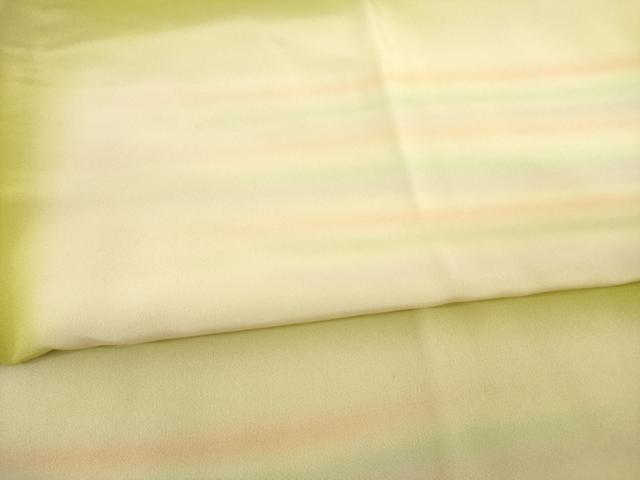 平和屋着物●奄美大島泥染色家 赤塚花穂 長襦袢 袷 霞文 暈し染め 広衿仕立て 証紙付き 正絹 逸品 AABC1945ck