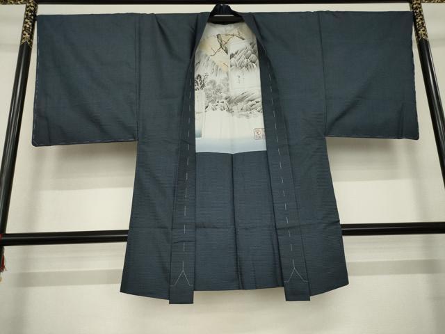平和屋着物●男性 本場大島紬 アンサンブル 100亀甲 総詰め 正絹 逸品 未使用 AABC1958ck