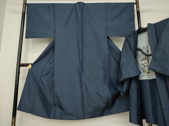 平和屋着物●男性 本場大島紬 アンサンブル 亀甲絣 正絹 逸品 AABC1959ck