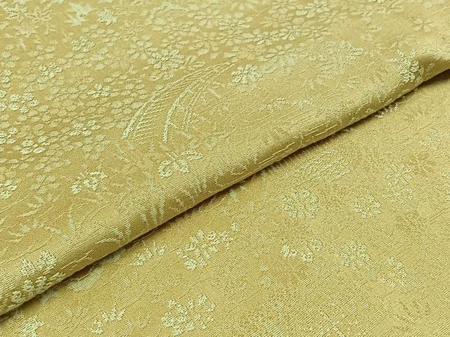 平和屋着物▽上質な小紋 単衣 風景花地紋 正絹 逸品 AABC2228jh