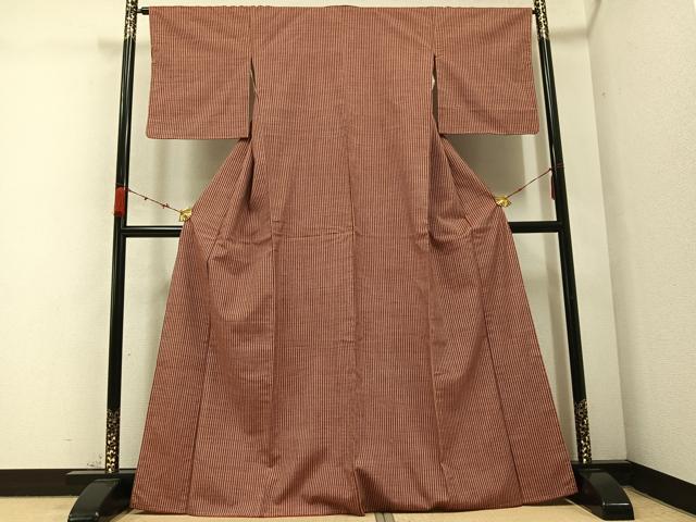 平和屋着物●上質な紬 間道 正絹 逸品 AABC2588ph