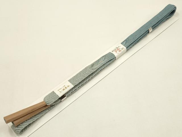 平和屋本店●和装小物 帯締め・帯揚げセット 笹浪組 暈し染め 金糸 鬼しぼ縮緬 正絹 逸品 未使用 AABC2657ay