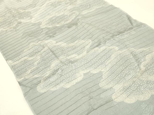 平和屋着物*夏物 和装小物 帯締め・帯揚げセット 雲 暈し染め 銀糸 逸品 未使用 AABC2757ay