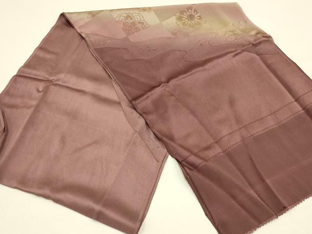 平和屋本店●和装小物 帯締め・帯揚げセット 近江志賀の里 創作 良三 流水市松地紋 暈し染め 逸品 未使用 AABC2763ay