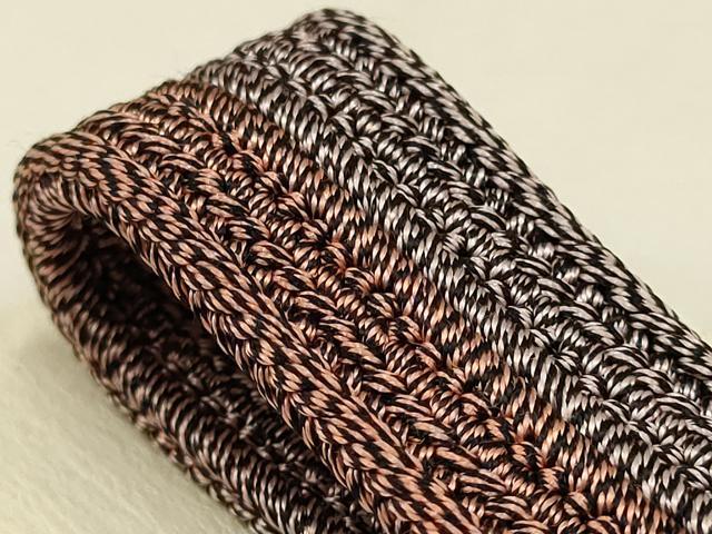 平和屋本店●和装小物 帯締め・帯揚げセット 近江志賀の里 創作 良三 流水市松地紋 暈し染め 逸品 未使用 AABC2763ay