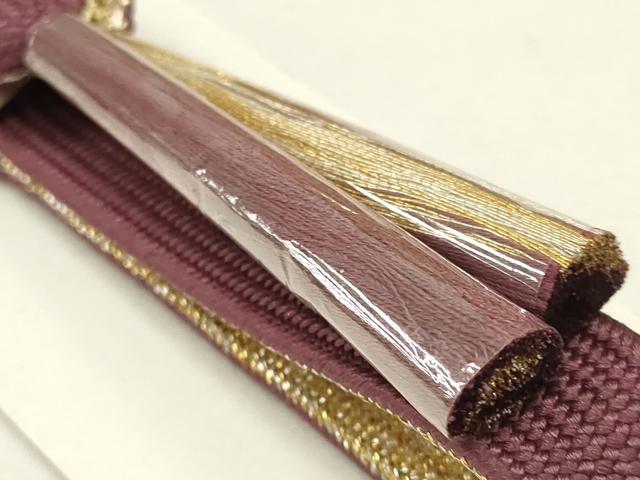 平和屋本店●和装小物 帯締め・帯揚げセット 高麗組 綾出し 雪輪花文 暈し 金銀糸 逸品 未使用 AABC2764ay