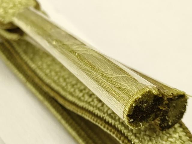 平和屋本店●和装小物 帯締め・帯揚げセット 大和高麗組 金糸 金彩 逸品 未使用 AABC2778ay