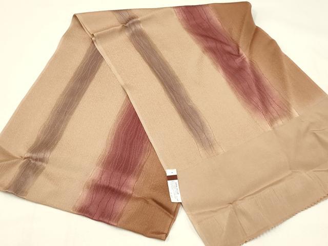 平和屋本店●和装小物 帯締め・帯揚げセット 丸組 杢目地紋 暈し染め 逸品 未使用 AABC2781ay