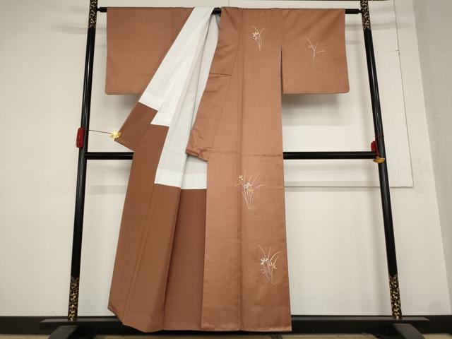 平和屋着物■訪問着 刺繍 草花文 洗える着物 AABC2862st