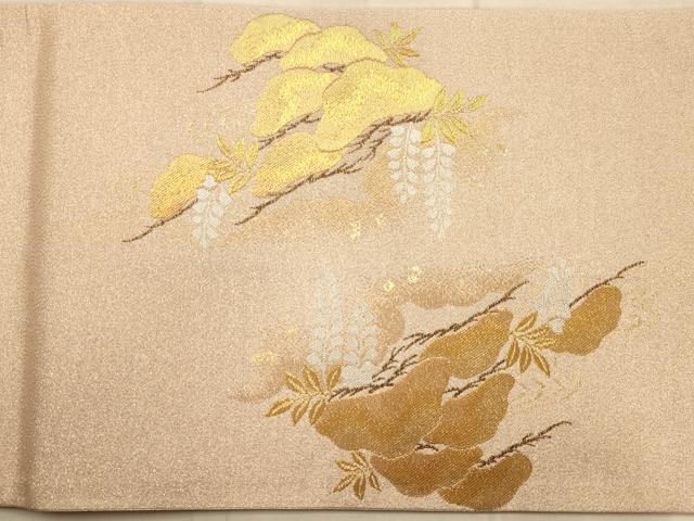 平和屋着物◎綴れ 太鼓柄袋帯 枝松文 金銀糸 正絹 逸品 AABC3049dt