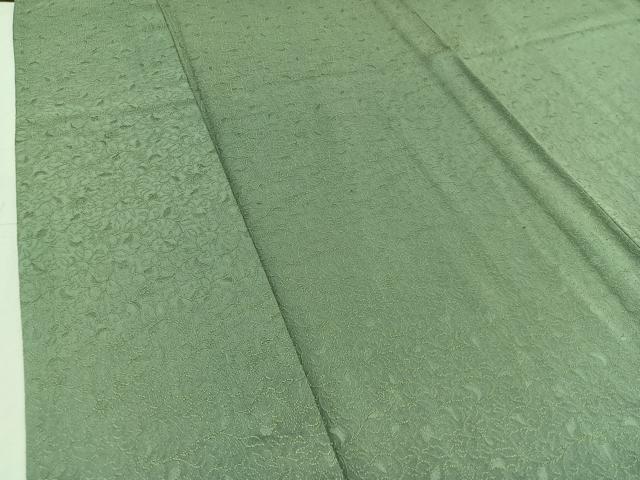 平和屋着物▽上質な小紋 単衣 作家物 佐武郎 草花文 正絹 逸品 AABC3163jh