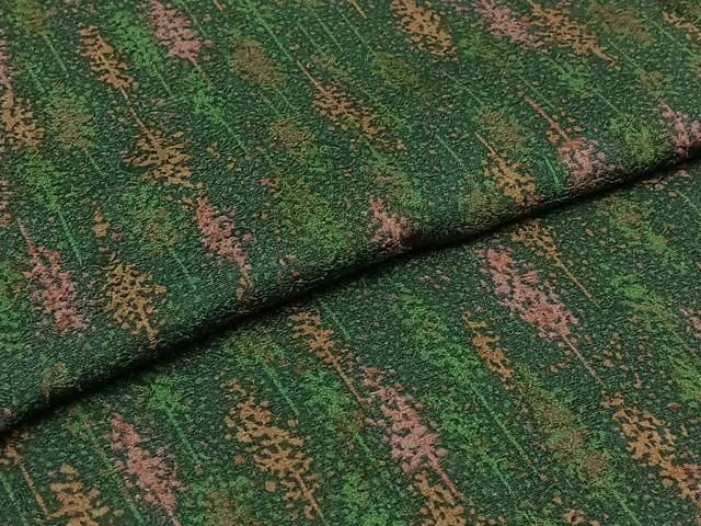 平和屋着物▽上質な小紋 単衣 樹林文 正絹 逸品 AABC3179jh