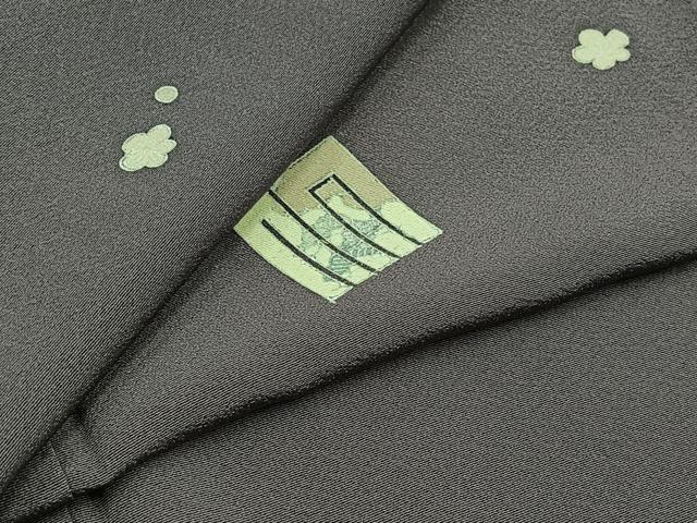 平和屋着物▽上質な小紋 単衣 吹き寄せ文 正絹 逸品 AABC3185jh