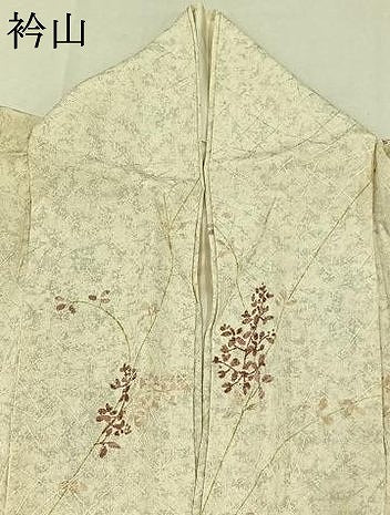 平和屋着物▽訪問着 単衣 草花文 正絹 逸品 AABC3187jh