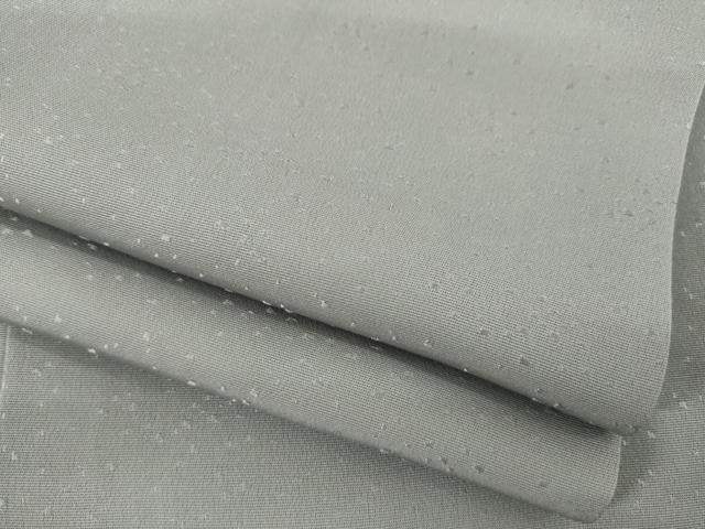 平和屋着物●上質な色無地 大小あられ地紋 薄墨色 正絹 逸品 AABC3214ck