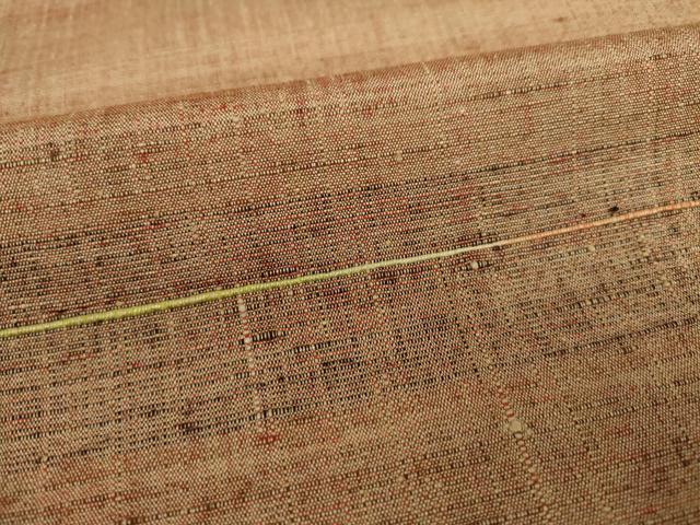 平和屋着物●上質な紬 横段文 正絹 逸品 AABC3269ck