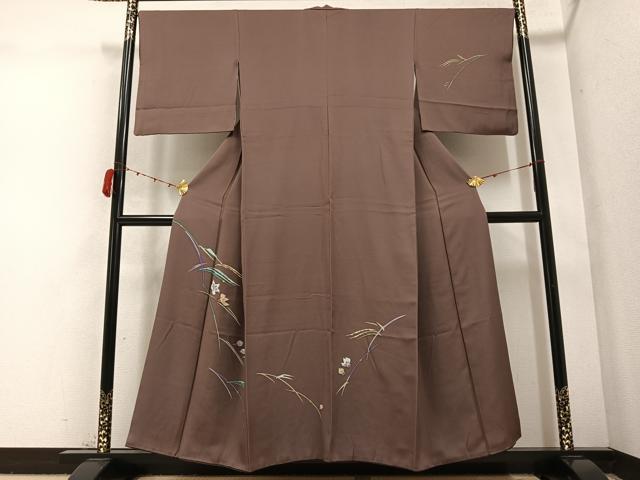 平和屋着物●訪問着 草花文 正絹 逸品 AABC3323ph