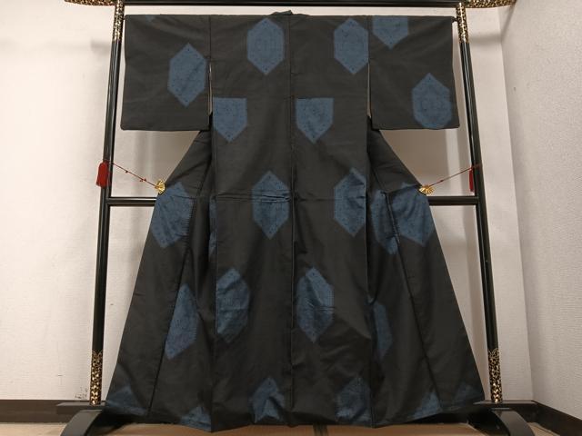 平和屋着物●本場大島紬 地空き 一元7マルキ 亀甲花文 正絹 逸品 AABC3368ph