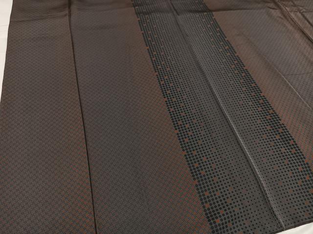 平和屋着物●上質な小紋 間道 正絹 逸品 AABC3369ph