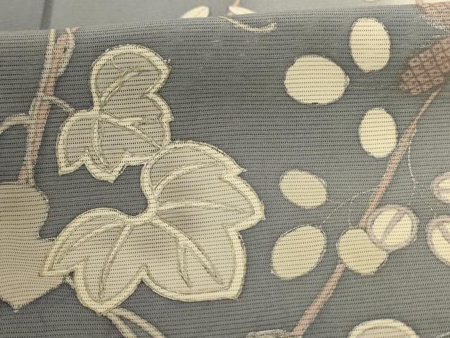 平和屋着物*夏物 訪問着 絽 枝葉文 正絹 逸品 AABC3432jd